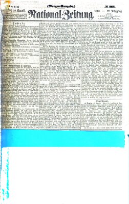 Nationalzeitung Mittwoch 19. August 1874