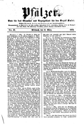 Pfälzer Mittwoch 11. März 1874