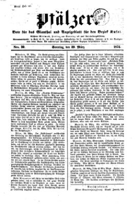 Pfälzer Sonntag 29. März 1874