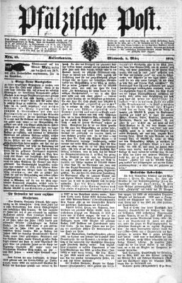Pfälzische Post Mittwoch 4. März 1874