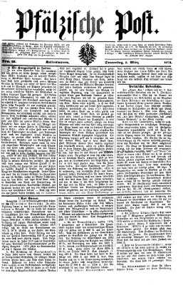 Pfälzische Post Donnerstag 5. März 1874