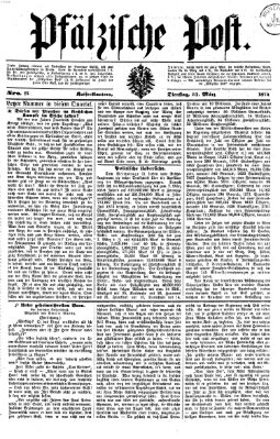 Pfälzische Post Dienstag 31. März 1874