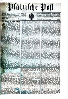 Pfälzische Post Mittwoch 30. September 1874