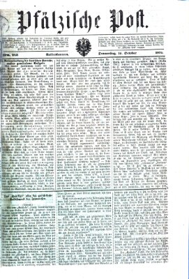 Pfälzische Post Donnerstag 15. Oktober 1874