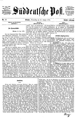 Süddeutsche Post Donnerstag 29. Januar 1874