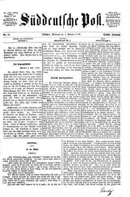 Süddeutsche Post Mittwoch 4. Februar 1874