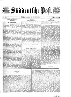 Süddeutsche Post Donnerstag 28. Mai 1874