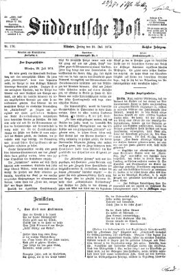 Süddeutsche Post Freitag 24. Juli 1874