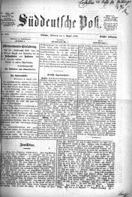 Süddeutsche Post Mittwoch 5. August 1874