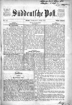 Süddeutsche Post Dienstag 6. Oktober 1874