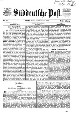 Süddeutsche Post Sonntag 29. November 1874