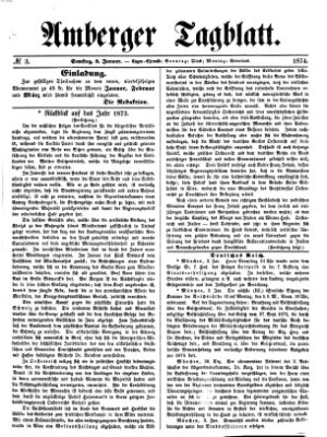 Amberger Tagblatt Samstag 3. Januar 1874