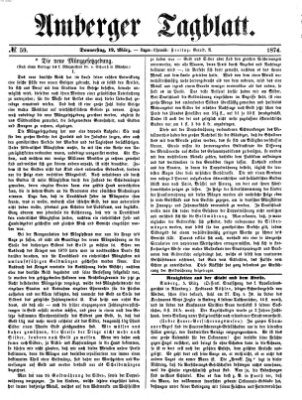 Amberger Tagblatt Donnerstag 12. März 1874
