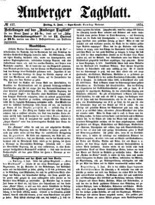 Amberger Tagblatt Freitag 5. Juni 1874