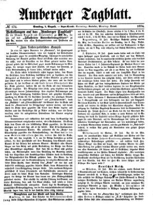 Amberger Tagblatt Samstag 1. August 1874