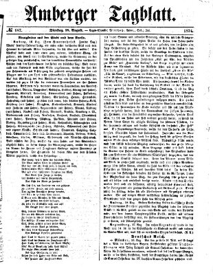 Amberger Tagblatt Dienstag 18. August 1874