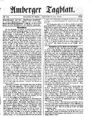 Amberger Tagblatt Donnerstag 27. August 1874