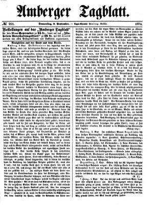 Amberger Tagblatt Donnerstag 3. September 1874