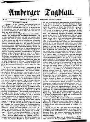 Amberger Tagblatt Mittwoch 16. Dezember 1874