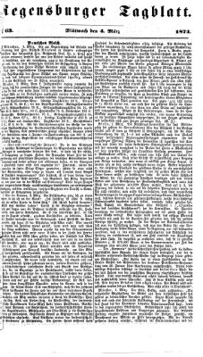 Regensburger Tagblatt Mittwoch 4. März 1874