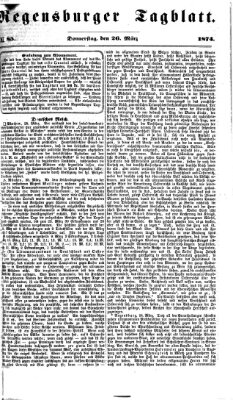 Regensburger Tagblatt Donnerstag 26. März 1874