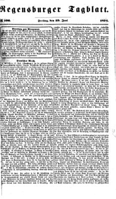 Regensburger Tagblatt Freitag 19. Juni 1874