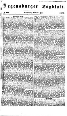 Regensburger Tagblatt Donnerstag 25. Juni 1874