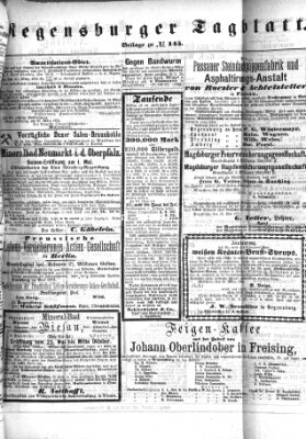 Regensburger Tagblatt Donnerstag 28. Mai 1874
