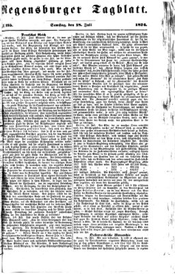 Regensburger Tagblatt Samstag 18. Juli 1874