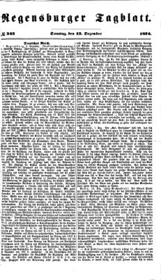 Regensburger Tagblatt Sonntag 13. Dezember 1874