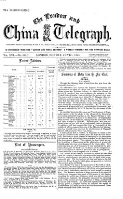 The London and China telegraph Montag 1. Juni 1874