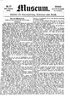 Museum (Süddeutscher Telegraph) Donnerstag 19. Februar 1874