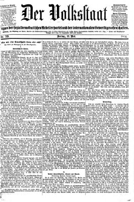 Der Volksstaat Freitag 22. Mai 1874
