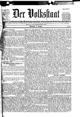 Der Volksstaat Mittwoch 12. August 1874