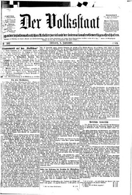 Der Volksstaat Mittwoch 2. September 1874