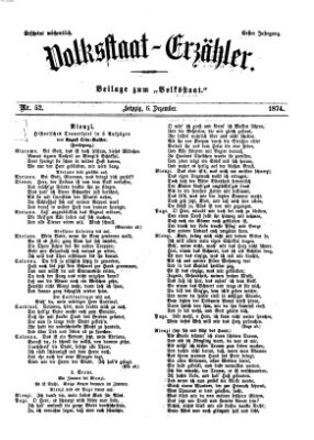 Volksstaat-Erzähler (Der Volksstaat) Sonntag 6. Dezember 1874