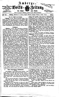 Amberger Volks-Zeitung für Stadt und Land Mittwoch 21. Januar 1874