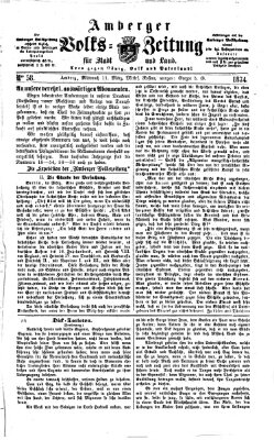 Amberger Volks-Zeitung für Stadt und Land Mittwoch 11. März 1874