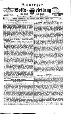 Amberger Volks-Zeitung für Stadt und Land Donnerstag 21. Mai 1874