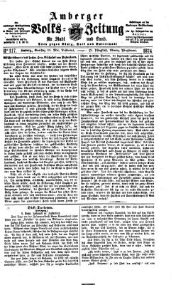 Amberger Volks-Zeitung für Stadt und Land Samstag 23. Mai 1874