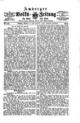 Amberger Volks-Zeitung für Stadt und Land Mittwoch 15. Juli 1874