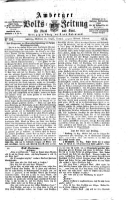 Amberger Volks-Zeitung für Stadt und Land Mittwoch 26. August 1874