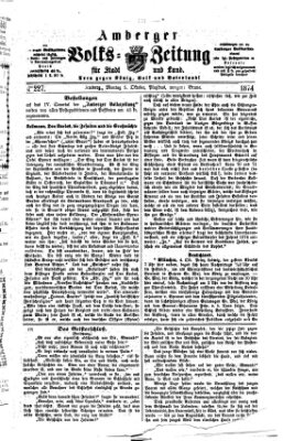Amberger Volks-Zeitung für Stadt und Land Montag 5. Oktober 1874