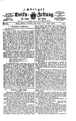 Amberger Volks-Zeitung für Stadt und Land Montag 2. November 1874