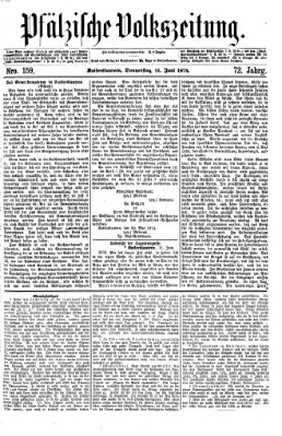 Pfälzische Volkszeitung Donnerstag 11. Juni 1874