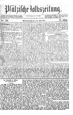 Pfälzische Volkszeitung Freitag 31. Juli 1874