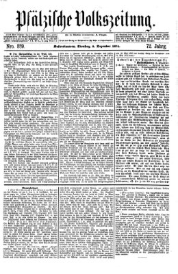 Pfälzische Volkszeitung Dienstag 8. Dezember 1874