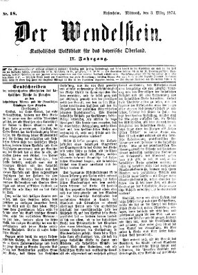 Wendelstein Dienstag 3. März 1874