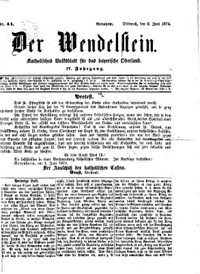 Wendelstein Mittwoch 3. Juni 1874