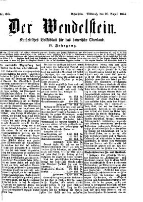 Wendelstein Mittwoch 26. August 1874